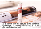 10ml Cat & Floral Portable Perfume Bottle – Refillable Travel Atomizer with Soft Lambskin Texture